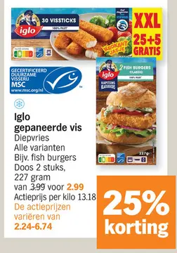 Aanbieding: Iglo gepaneerde vis