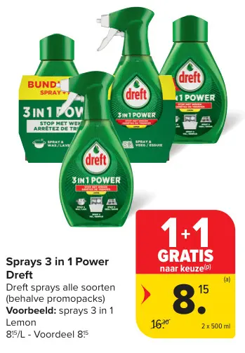 Promotie: Sprays 3 in 1 Power