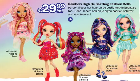 Aanbieding: Rainbow High Be Dazzling Fashion Dolls Vivienne Rouge (Red)