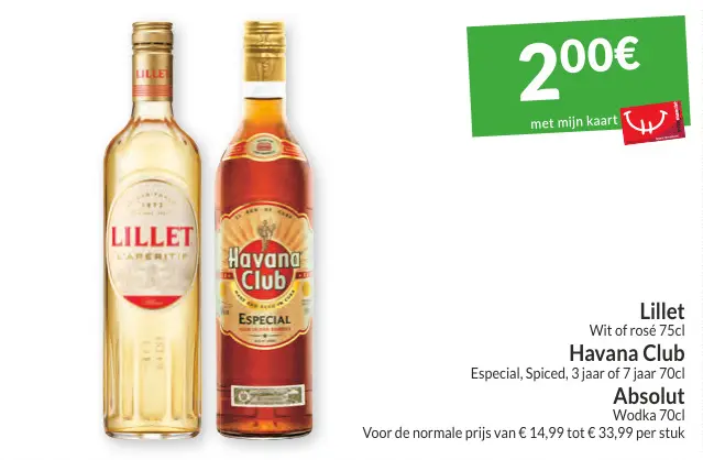 Promotie: Lillet, Havana Club, Absolut