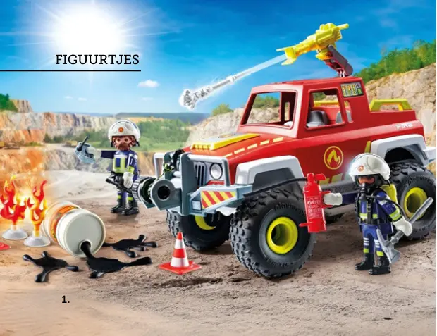 Promotie: Playmobil Fire Truck with Firefighters