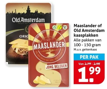 Aanbieding: Maaslander of Old Amsterdam kaasplakken