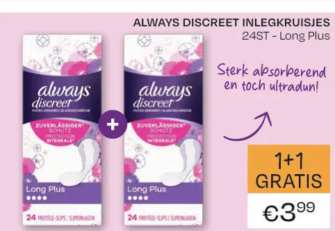 Aanbieding: Discreet inlegkruisjes