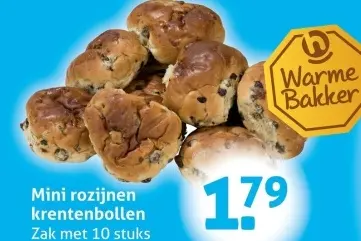 Mini rozijnen krentenbollen