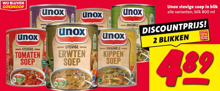 Aanbieding: Stevige soep in blik