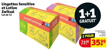 Offre: Lingettes Sensitive et Lotion Zwitsal