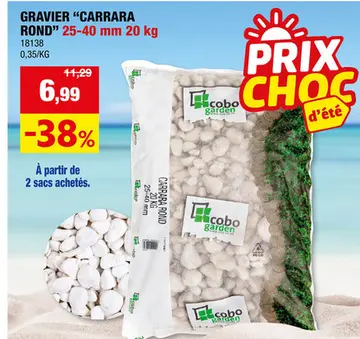 Offre: Gravier "carrara rond"