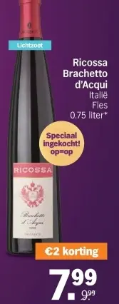 Aanbieding: Ricossa Brachetto d'Acqui
