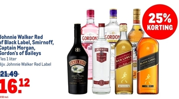 Aanbieding: Johnnie Walker Red of Black Label, Smirnoff, 