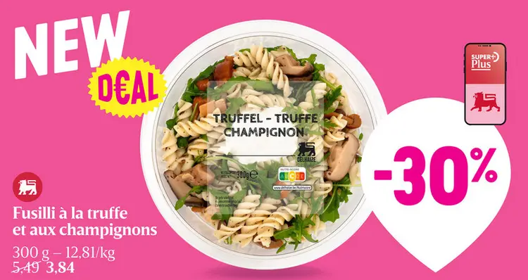 Offre: Fusilli à la truffe et aux champignons