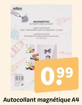 Offre: Autocollant magnétique A4