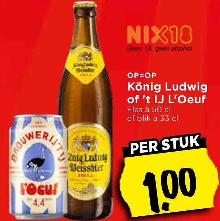 Aanbieding: König Ludwig of 't IJ L'Oeuf