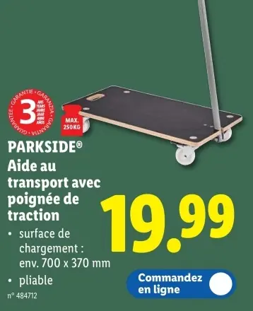 Offre: Aide au transport avec poignée de traction