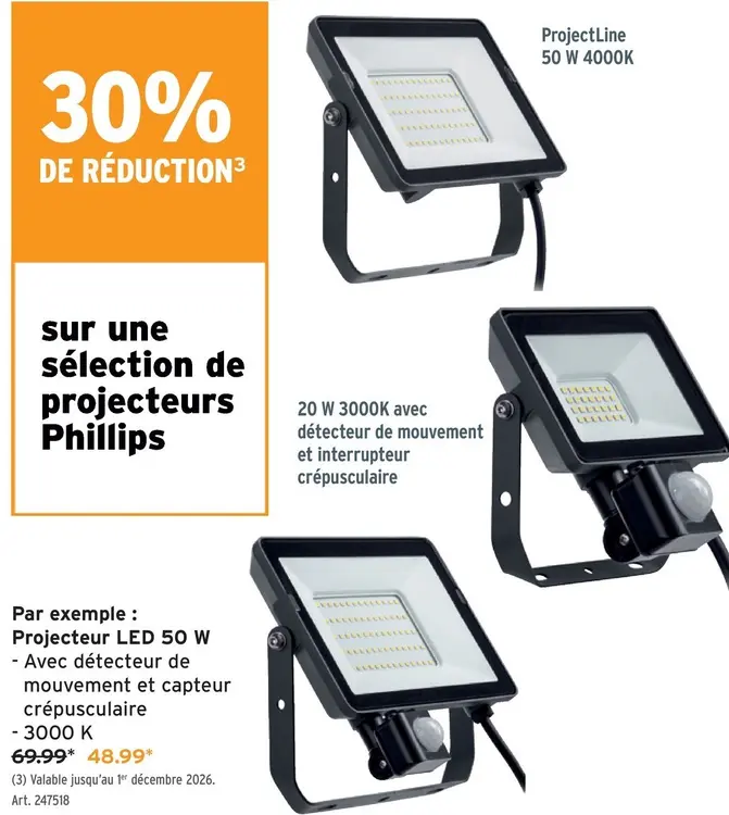 Offre: ProjectLine 50 W 4000K