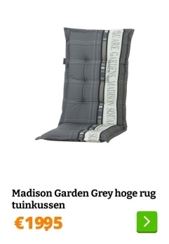 Aanbieding: Madison Garden Grey hoge rug tuinkussen