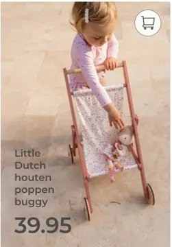 Aanbieding: Little Dutch houten poppen buggy
