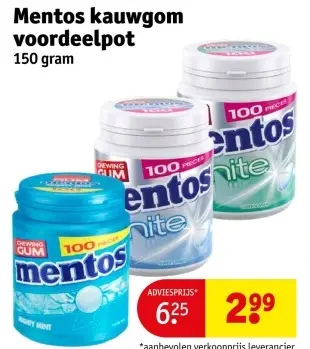 Aanbieding: Mentos kauwgom voordeelpot