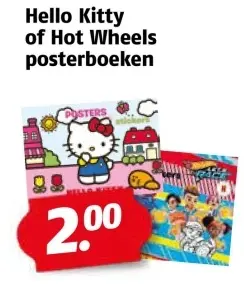 Aanbieding: Hello Kitty of Hot Wheels posterboeken