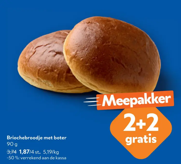 Promotie: Briochebroodje met boter