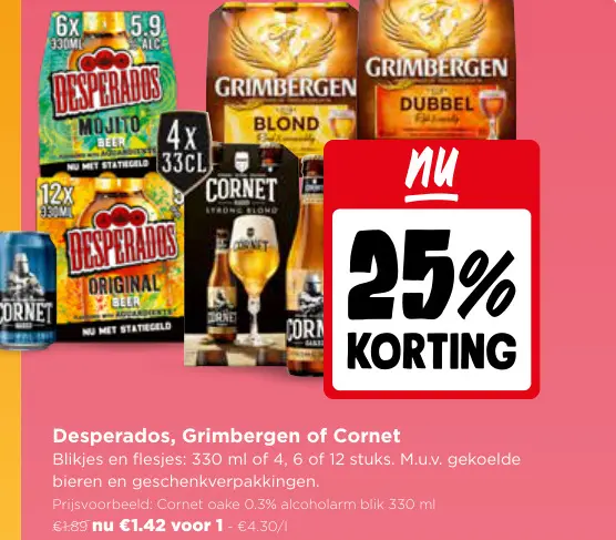Promotie: Desperados, Grimbergen of Cornet