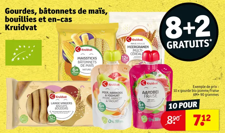 Offre: Gourdes, bâtonnets de maïs, bouillies et en-cas