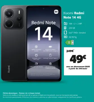 Offre: Xiaomi Redmi Note 14 4G