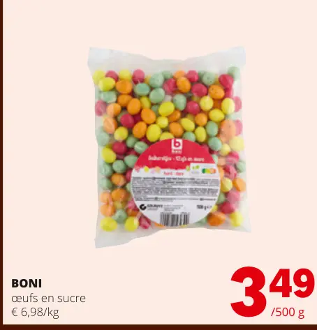Offre: œufs en sucre