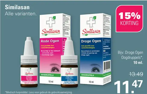 Aanbieding: Similasan Droge Ogen Oogdruppels