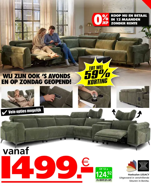 Promotie: Hoeksalon LEGACY