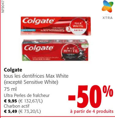 Offre: Colgate tous les dentifrices Max White