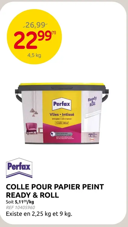 Offre: Colle pour papier peint ready & roll