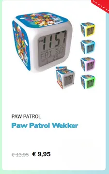 Aanbieding: Paw Patrol Wekker