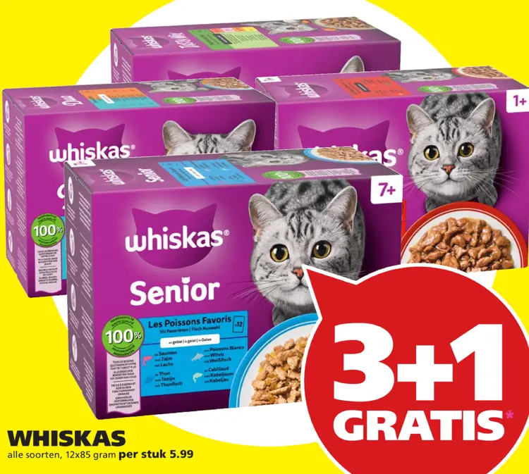 Aanbieding: Whiskas Senior Les Poissons Favoris