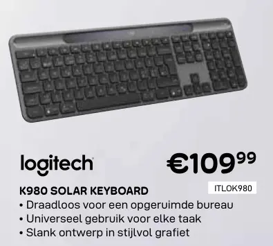 Promotie: K980 solar keyboard