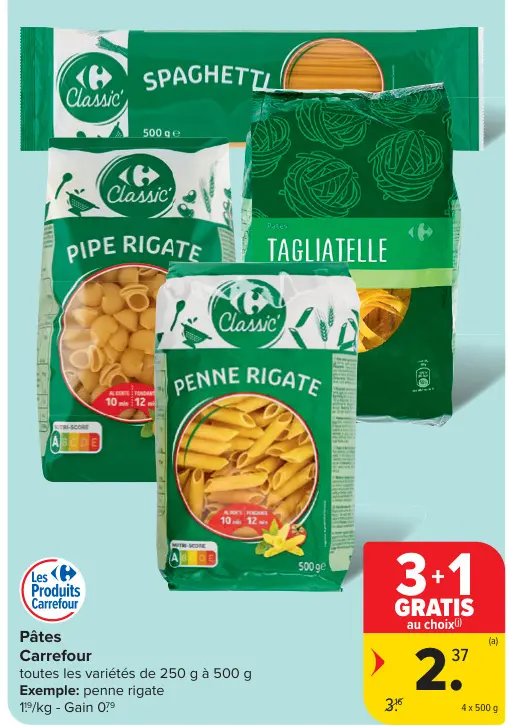 Offre: Pâtes