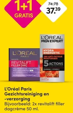 Aanbieding: L'Oréal Paris Gezichtsreiniging en -verzorgin