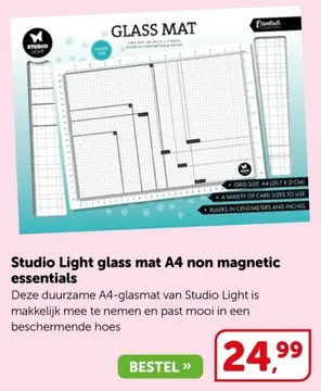 Aanbieding: Studio Light glass mat A4 non magnetic essentials