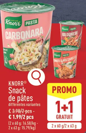 Offre: Snack de pâtes