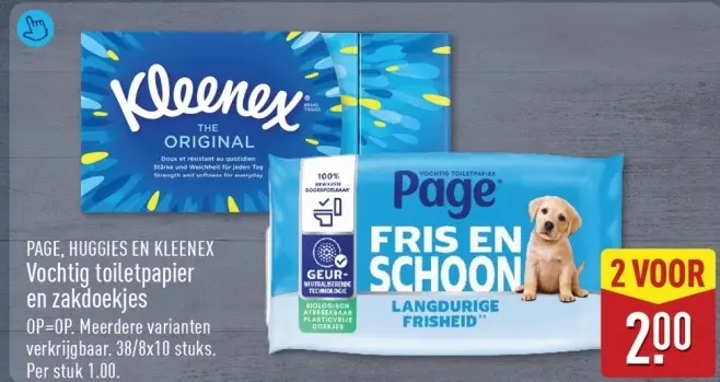 Aanbieding: Vochtig toiletpapier en zakdoekjes