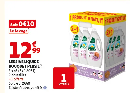 Offre: Lessive liquide bouquet
