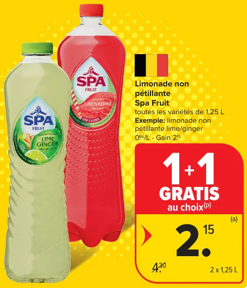 Offre: Limonade non pétillante