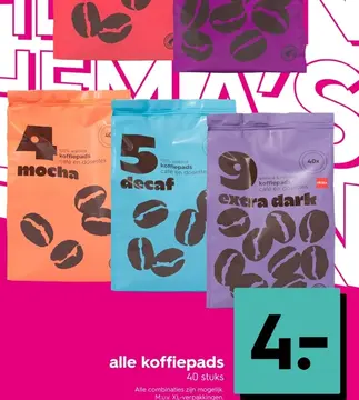 Aanbieding: alle koffiepads