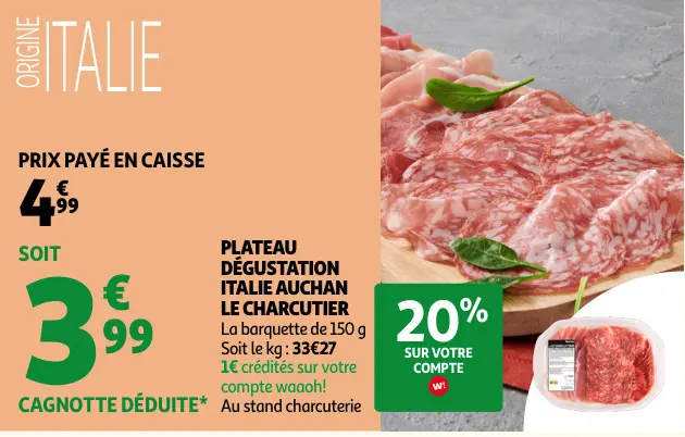 Promotie: Plateau dégustation italie