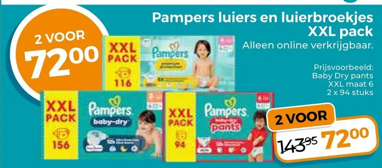 Aanbieding: Pampers luiers en luierbroekjes