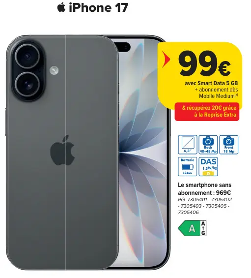 Offre: iPhone 17