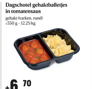 Aanbieding: Dagschotel gehaktballetjes in tomatensaus