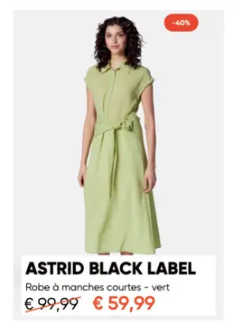 Offre: ASTRID BLACK LABEL Robe à manches courtes