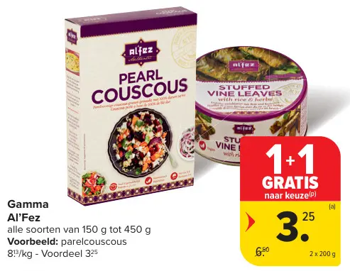 Promotie: Pearl Couscous / Stuffed Vine Leaves