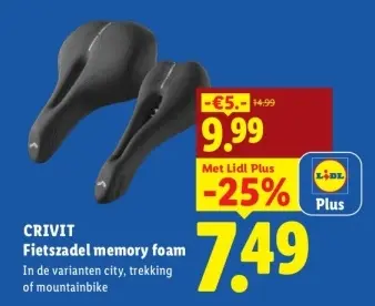 Aanbieding: Fietszadel memory foam