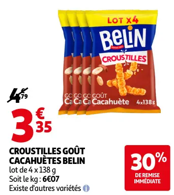 Promotie: Croustilles goût cacahuètes